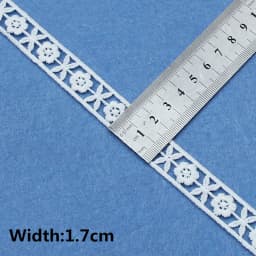 5yards White Cotton Embroidered Lace Trim Ribbons Fabric DIY Sewing Handmade Craft Materials Clothes Home Decoration
