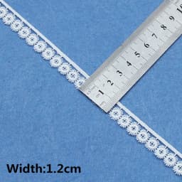 5yards White Cotton Embroidered Lace Trim Ribbons Fabric DIY Sewing Handmade Craft Materials Clothes Home Decoration