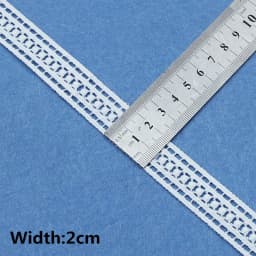 5yards White Cotton Embroidered Lace Trim Ribbons Fabric DIY Sewing Handmade Craft Materials Clothes Home Decoration