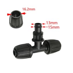 16mm PE Tubing Barb Connectors Tee Elbow End Plug Joints 1/2' X 3/8'' 1/4'' 1/8'' 6.0mm Pipe Reduced Coupling Tap Adapter