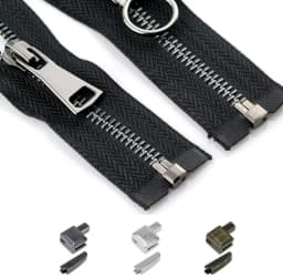 10/24/123Pcs Metal Zipper Head Sliders Retainer Insertion Pin Zipper Top Stopper Ends for Coat Jacket Clothes Repair Kit
