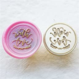 Greeting Stamp with Love Thank You Happy Birthday Christmas Handmade Wax Seal Stamp Retro Antique Sealing Wax Baby Friend Gifts
