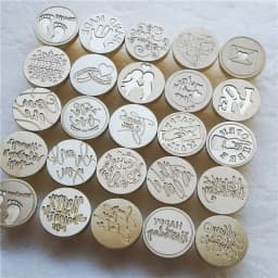 Greeting Stamp with Love Thank You Happy Birthday Christmas Handmade Wax Seal Stamp Retro Antique Sealing Wax Baby Friend Gifts