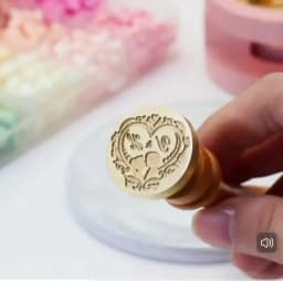 Greeting Stamp with Love Thank You Happy Birthday Christmas Handmade Wax Seal Stamp Retro Antique Sealing Wax Baby Friend Gifts