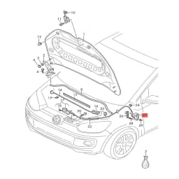 1/2Pcs For VW Golf 5 6 GTI Passat B6 B7 Jetta Tiguan EOS UP Audi Q3 TT 1K1823633B 1J1823533C Engine Hood Release Handle Bracket