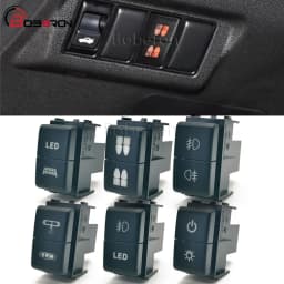 1PC Car LED DRL Dual Key Button Front Fog Lamp Radar Fan Switch Button For Nissan Tiida Qhashqai X-TRAIL Patrol Y62 2008-2014