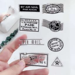 PVC Transparent Stamps Badges Postmarks Seal Cute Patterns DIY Scrapbook Photo Album Card Decor