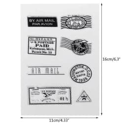 PVC Transparent Stamps Badges Postmarks Seal Cute Patterns DIY Scrapbook Photo Album Card Decor