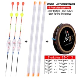 3Pcs Fishing Floats+3 Buoy Tubes+1 Set Fishing Line Group 2 Beads Sliding Tail Fresh Water Float Nano Bobber Floats Tools Tackle
