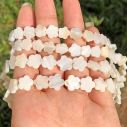 Natural White Flower Plum Shell Mother Of Pearl Loose Spacer Beads for Jewelry Making DIY Handmade Bracelet Necklace 6 8 10mm
