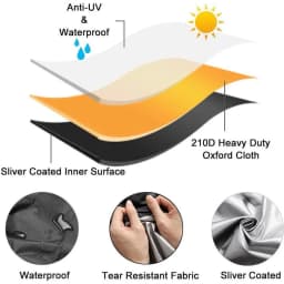 20 Size Garden Courtyard BBQ Grill Cover Outdoor Oven Waterproof Dust Cover Oxford Cloth Protective Cover Round Furniture Cover