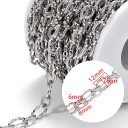 1meter Stainless Steel Chains for Jewelry Making DIY Rolo Cable Link Chain Necklace Bracelet Handmade Accessories Wholesale