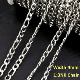 1meter Stainless Steel Chains for Jewelry Making DIY Rolo Cable Link Chain Necklace Bracelet Handmade Accessories Wholesale