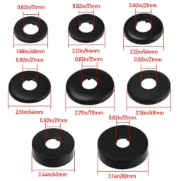 Black Shower Faucet Decorative Cover Chrome Finish Stainless Steel Wall Flange Water Pipe Wall Covers Bathroom Faucet Accessory