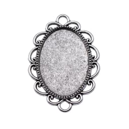 10pcs 18x25mm Inner Size Antique Silver Plated 31 Styles Cameo Cabochon Base Setting Charms Pendant Necklace Findings
