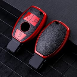 Leather TPU Car Key Fob Case Cover Protector for Mercedes Benz E C G M R S Class W204 W212 W176 GLC CLA GLA AMG Car Accessories