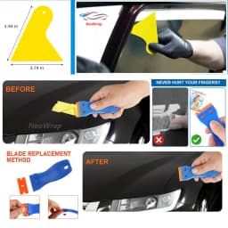 Car Wrapping Tools Kit Vinyl Scraper Cutter Film Squeegee Vinyl Spatulas Wrap Foil Tool Window Tinting Tools Car Accessories
