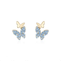 Huitan Aesthetic Pink/Purple/Green/Blue Butterfly Earrings Women Clever Accessories Wedding Dance Party Delicate Fashion Jewelry