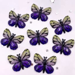 Resin Shiny Colorful Crystal Butterflies Flatback Rhinestone 1 Hole Appliques Ornaments 10pcs Home Figurines decor Crafts