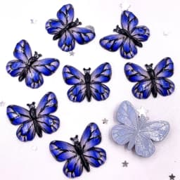 Resin Shiny Colorful Crystal Butterflies Flatback Rhinestone 1 Hole Appliques Ornaments 10pcs Home Figurines decor Crafts