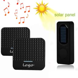 Solar Wireless Doorbell Low Power Home IP65 Waterproof 300M Door Bell Chime Outdoor Doorbells