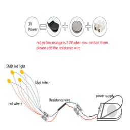0.08mm 3V 0201 SMD LED Lamp LightTrain HO N OO Scale Pre-Soldered Wires 20cm Diy Diorama Model