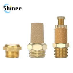 Pneumatic Exhaust Muffler Silencer M5 1/8 1/4 3/8 1/2 3/4 BSP Male Thread For Air Noise Brass Adjustable Long Short BSL SLM SLL