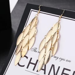 Multi-layer Metal Leaves Geometric Earrings Swing Drop Dangle Earrings For Women Gold Silver Color Fashion Female Party Jewelry
