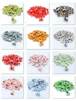 10*5MM Tube Shape Long Cylinder Ceramic Porcelain Spacer Beads For Jewelry Making DIY Column Accessory