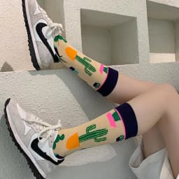 Fashion Colorful Spring Autumn Stocking Women's Socks Plant Hedgehog Slothsi Cotton Socks Personality Straight Trendy Socks
