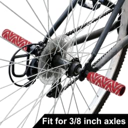 X Autohaux 1 Pair Axle Rear Foot Pegs Footpegs Universal Aluminum Alloy Foot Rests for BMX MTB Bike Bicycle Pedals 3/8"