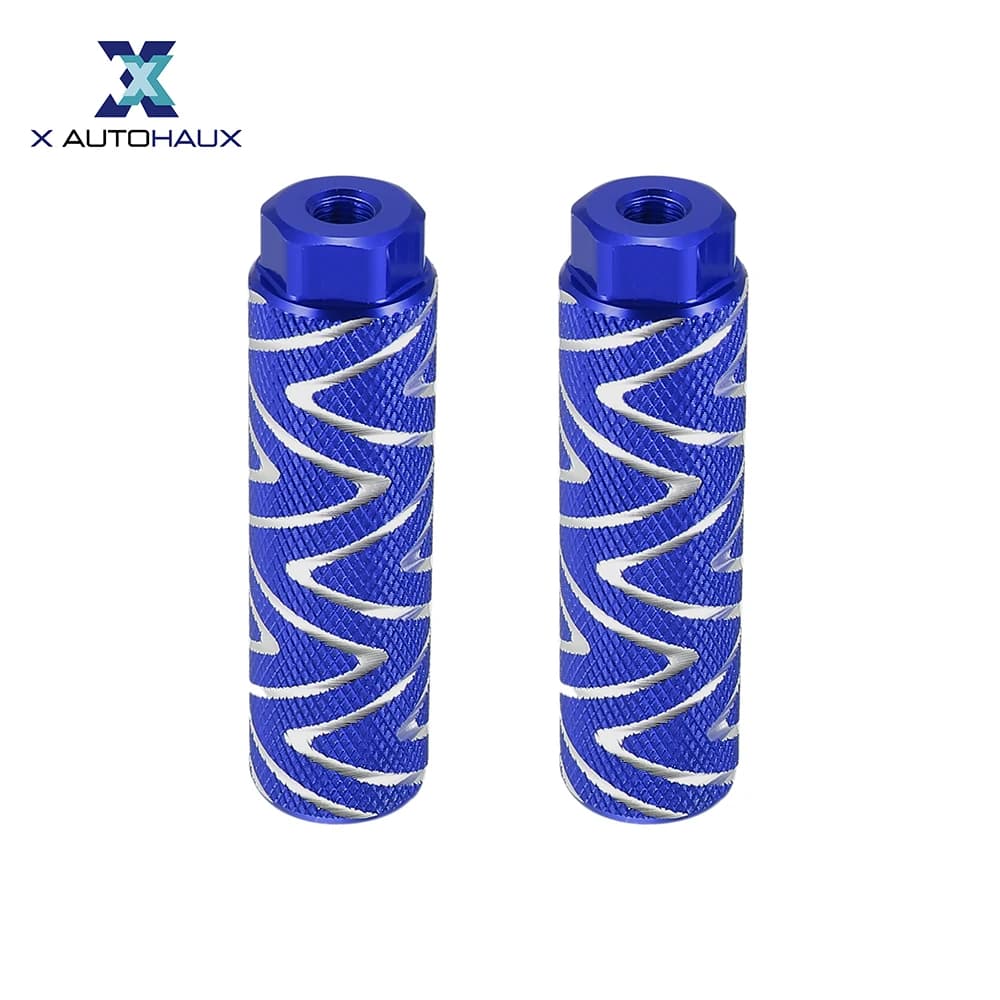X Autohaux 1 Pair Axle Rear Foot Pegs Footpegs Universal Aluminum Alloy Foot Rests for BMX MTB Bike Bicycle Pedals 3/8"