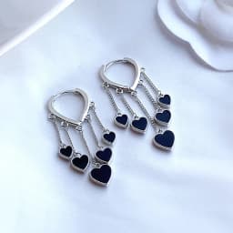 925 Sterling Silver Earrings Charm Women Trendy Jewelry Vintage Simple Retro Party Accessories Gifts Heart Gold Earring