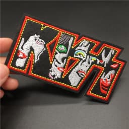 Band Patch Size: 9.4x4.2cm Metal Rock Patch for Clothing Music Stripe Embroidery Badge Applique Clothes Sticker Diy Decoration