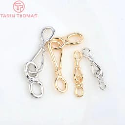 (3298)10 Sets 22x4.5MM 27x5.5MM 24K Gold Color Plated Brass Necklace Clasps Connector High Quality Diy Jewelry Accessories