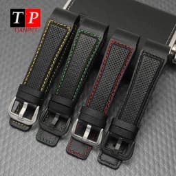 Simplicity leather watch band for Dietrich OTC-AO1 OT-3 waterproof 24mm watch strap black watch bracelet Cowhide wristwatches