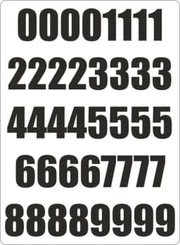 40*25mm 40PCs Number Sheet Sticker Vinyl Decal Car Bike Door Wheelie Bin Race