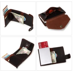 Superior New Man Vintage RFID Blocking Money Wallet Automatic Pop-up Credit Card Case Business Purse Cash Coin Pocket for Men