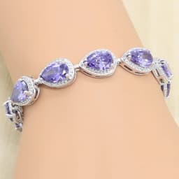 Water Drop Silver Color Bracelet Women\'s Extended 8 Color Zircon Gift Fashion Bracelet