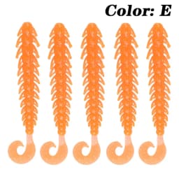 10Pcs Larva Fishing Soft Lures 50mm 65mm Fishy Smell Silicone Artificial Bait Worm Bass Pike Minnow Swimbait Jigging Wobblers