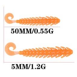 10Pcs Larva Fishing Soft Lures 50mm 65mm Fishy Smell Silicone Artificial Bait Worm Bass Pike Minnow Swimbait Jigging Wobblers