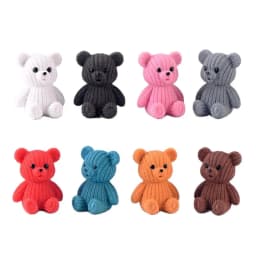 1Pcs Popular Plastic Teddy Bear Miniature Fairy Garden Easter Animal Figurines Party Gift Home Decoration Accessories