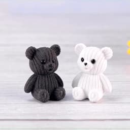 1Pcs Popular Plastic Teddy Bear Miniature Fairy Garden Easter Animal Figurines Party Gift Home Decoration Accessories