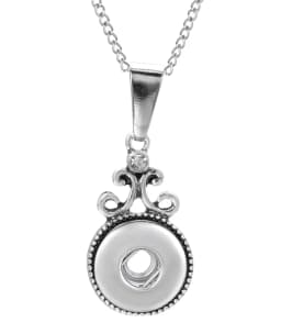 New Snap Button Jewelry Mini 12mm Snap Pendant Necklaces Fit 12mm Snap Buttons Pendant Necklace For Women Gift