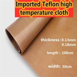 0.13mm/0.18mm PTFE High Temperature Resistant Insulation Cloth Sealing Machine Anti-Scald Cloth Insulation Wearproof Non-Stick