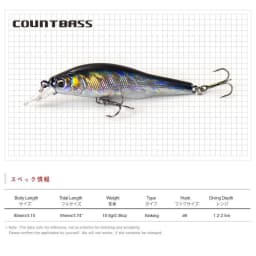 Countbass Sinking Minnow 80mm 3-1/8" 10.8g 3/8 oz. Dive 1.2-2.5m Hardbaits Fishing Lures Wobblers Jerk Your Bait Crankbaits