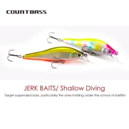 Countbass Sinking Minnow 80mm 3-1/8" 10.8g 3/8 oz. Dive 1.2-2.5m Hardbaits Fishing Lures Wobblers Jerk Your Bait Crankbaits