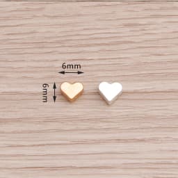 Leslie 100pcs 6x6mm Small Alloy Hearts Spacer Beads Charms Fit DIY Bracelets Necklaces Handmade Finding Jewelry Accessories
