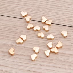 Leslie 100pcs 6x6mm Small Alloy Hearts Spacer Beads Charms Fit DIY Bracelets Necklaces Handmade Finding Jewelry Accessories