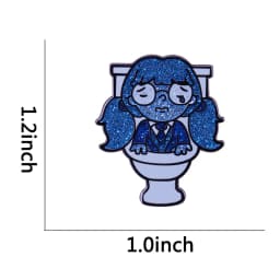 Sad Toilet Ghost Girl Enamel Pin